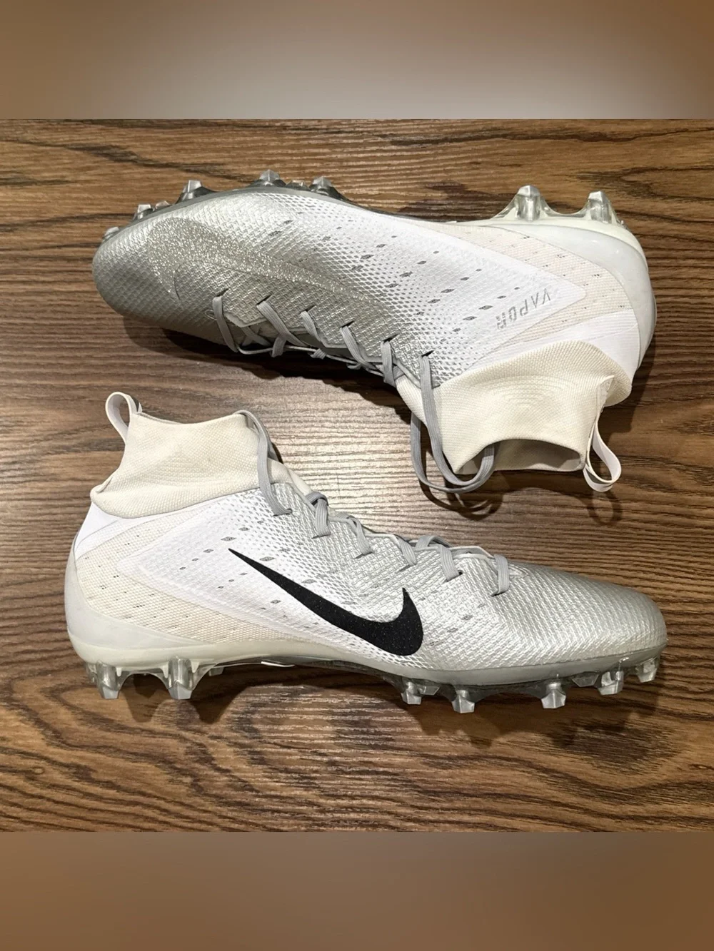 Size 14 Nike Vapor Untouchable Pro 3 Football Cleats White Silver 917165-112